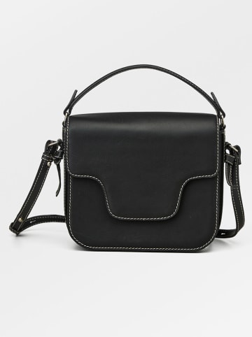 Becksöndergaard Leder-Umhängetasche "Glossy Iris" in Schwarz - (B)17 x (H)14 x (T)4 cm
