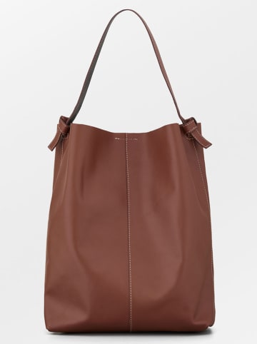 Becksöndergaard Leder-Schultertasche "Mae" in Hellbraun - (B)32 x (H)40 cm