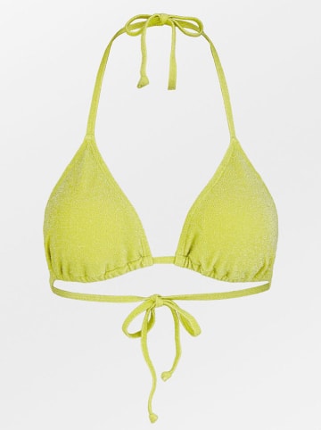Becksöndergaard Biustonosz bikini w kolorze limonkowym