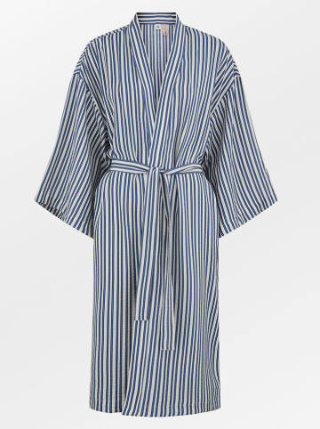 Becksöndergaard Kimono "Astri" in Blau/ Creme