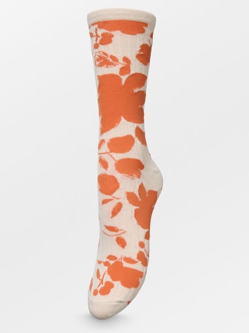 Becksöndergaard Socken "Wilda" in Creme/ Orange