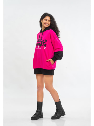 Tom Barron Hoodie in Pink/ Schwarz