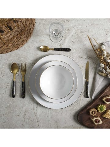 COOK CONCEPT 12tlg. Tafelservice in Weiß/ Gold