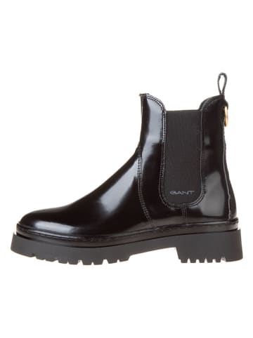 Gant Leder-Chelsea-Boots "Aligrey" in Schwarz
