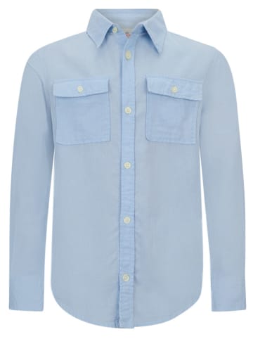 Retour Blouse "Chris" lichtblauw