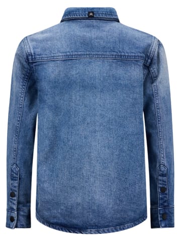 Retour Jeanshemd "Storm" in Blau/ Weiß