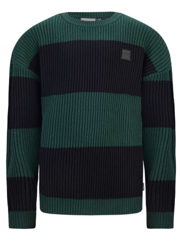 Retour Pullover "Flip" in Grün/ Schwarz