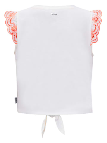 Retour Shirt "Mila" in Weiß/ Orange