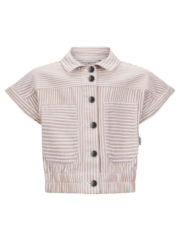 Retour Vest "June" lichtroze/wit