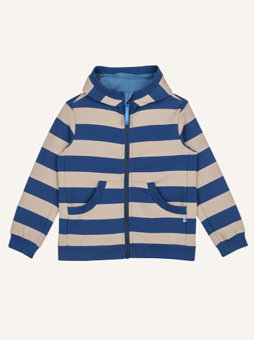 finkid Sweatjacke "Laiva" in Beige/ Dunkelblau