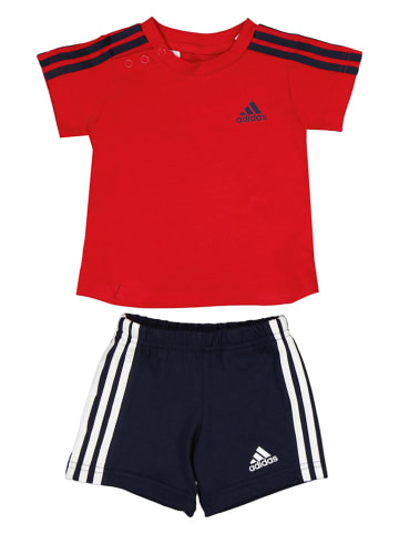 adidas 2tlg. Outfit in Rot/ Schwarz