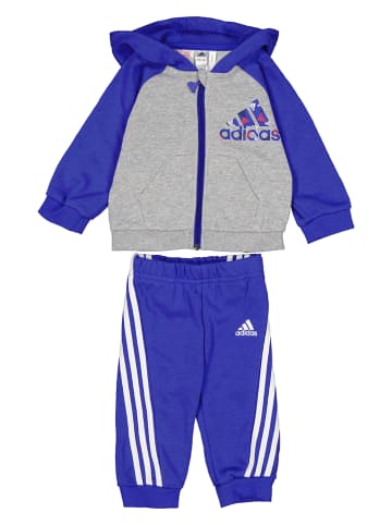 adidas Trainingsanzug in Blau/ Grau