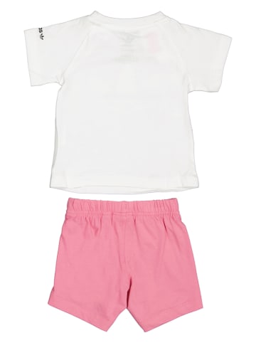 adidas 2tlg. Outfit in Weiß/ Rosa