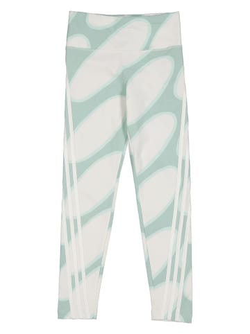 adidas Funktionsleggings in Weiß/ Türkis