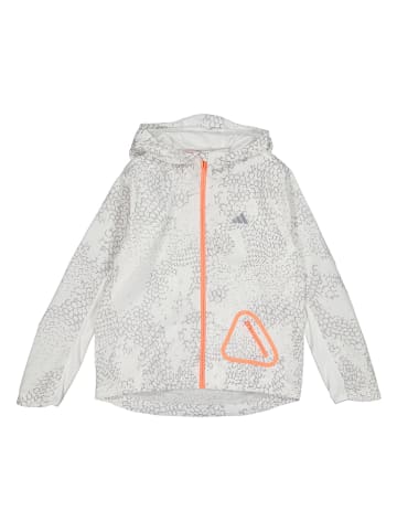 adidas Laufjacke in Weiß/ Grau