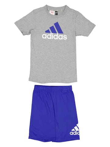adidas 2tlg. Outfit in Grau/ Blau
