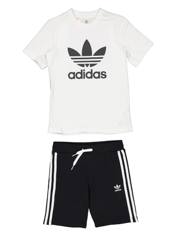 adidas 2-częściowy zestaw w kolorze biało-czarnym