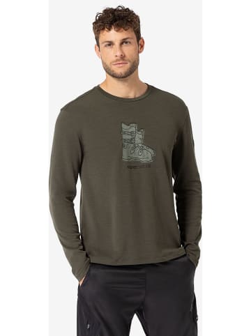 super.natural Funktionsshirt "Lets Shoe Brush" in Khaki