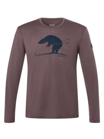 super.natural Funktionsshirt "Ski Karl" in Braun