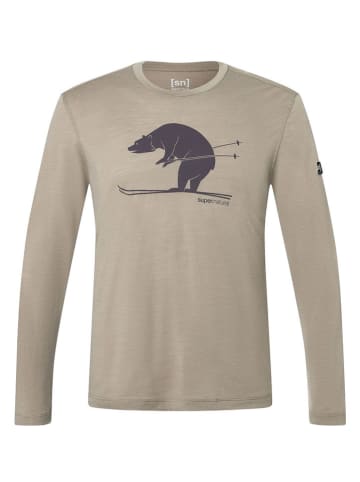 super.natural Functioneel shirt "Ski Karl" beige