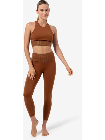 super.natural Trainingsleggings "Arabesque" in Hellbraun