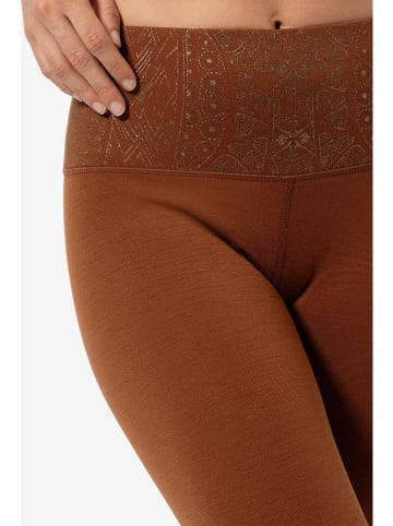 super.natural Trainingsleggings "Arabesque" in Hellbraun