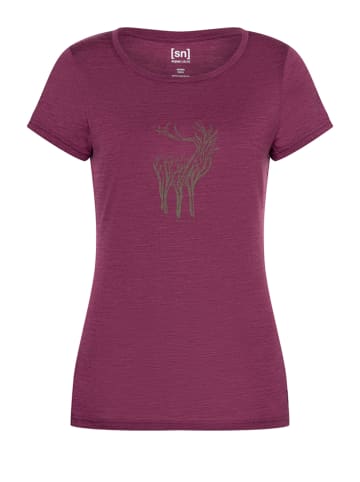 super.natural Shirt "Branch Deer" in Lila