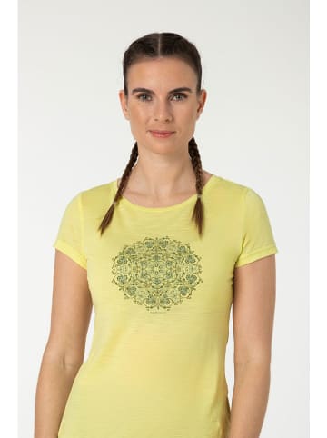 super.natural Funktionsshirt "Ornamental" in Gelb