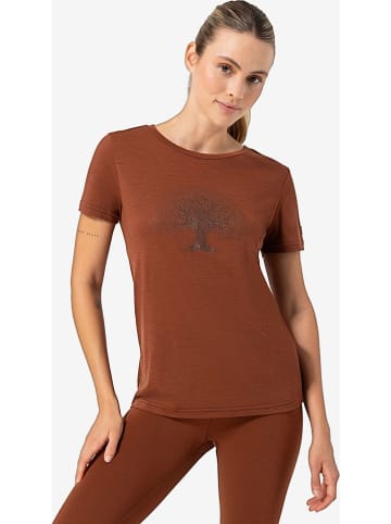 super.natural Funktionsshirt "Tree of Knowledge" in Hellbraun