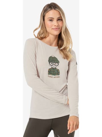 super.natural Functioneel shirt "Snow Cat" crème