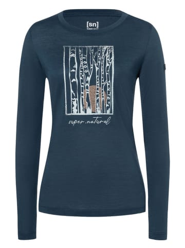 super.natural Funktionsshirt "Sunbirch" in Dunkelblau