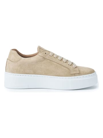 British Passport Leren sneakers beige