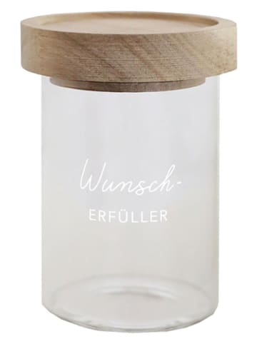 Eulenschnitt Vorratsglas "Wunscherfüller" - (H)9 x Ø 6 cm