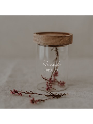 Eulenschnitt Vorratsglas "Wunscherfüller" - (H)9 x Ø 6 cm