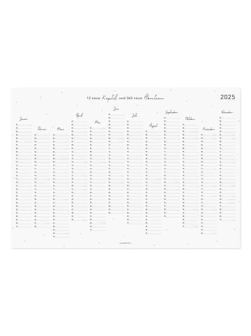 Eulenschnitt Wandkalender "2025" in Weiß - (L)70 x (B)100 cm