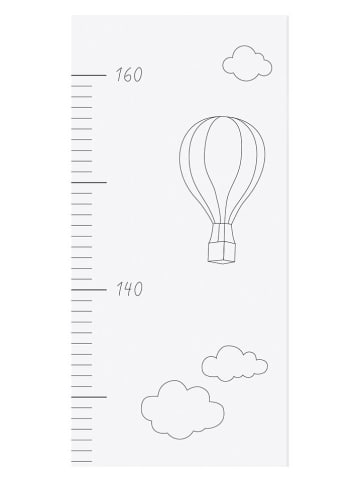 Eulenschnitt Messlatte "Heißluftballon" in Weiß