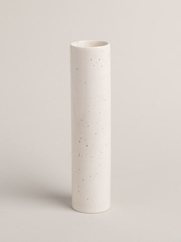 Eulenschnitt Vase "Calma" in Weiß - (H)24 x Ø 5,5 cm