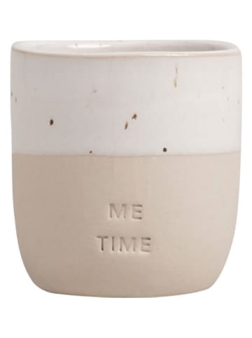 Eulenschnitt Espressobecher "Me Time" in Beige/ Weiß - 40 ml
