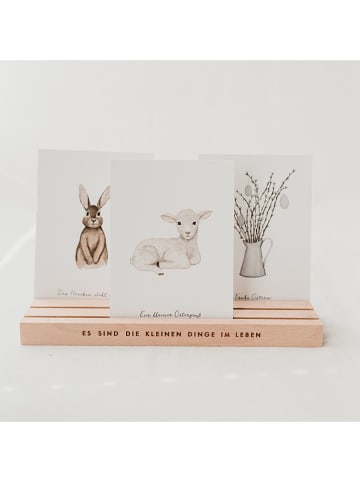 Eulenschnitt 6er-Set: Grußkarten "Ostern" in Weiß