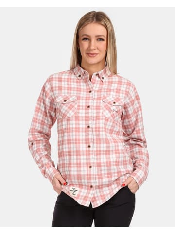 Kilpi Blouse "Flanny" wit/ lichtroze