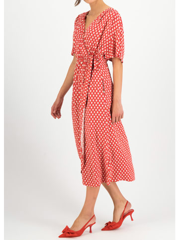 Blutsgeschwister Kleid in Rot/ Creme