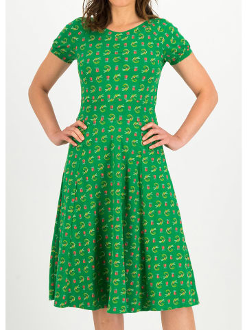 Blutsgeschwister Kleid in Grün/ Rot