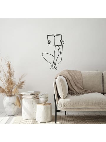 ABERTO DESIGN Wanddecoratie "Book Reading" - (B)43 x (H)70 cm