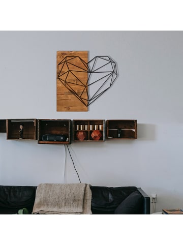 ABERTO DESIGN Dekoracja ścienna "Heart" - 58 x 58 cm