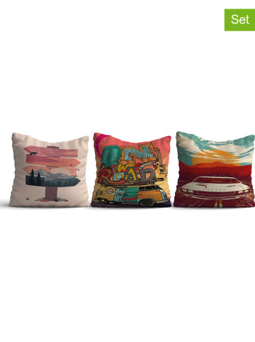 ABERTO DESIGN 3-delige set: kussenhoezen meerkleurig
