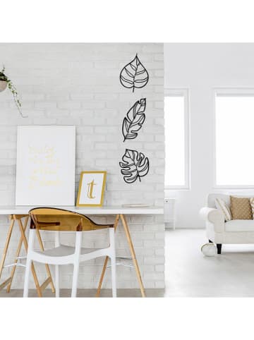 ABERTO DESIGN 3er-Set: Wanddekore "Leaves"