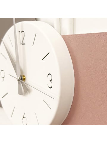 ABERTO DESIGN Wandklok grijs/lichtbruin - (B)55 x (H)65 cm