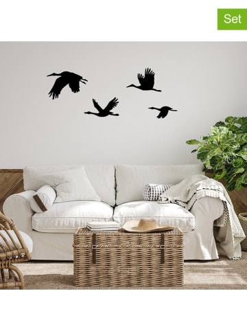 ABERTO DESIGN 4-delige set: wanddecoratie "Stork"