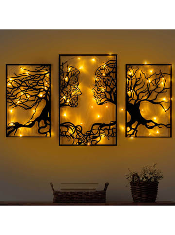 ABERTO DESIGN LED-Wanddekor "Tree Person" - (B)116 x (H)71 cm
