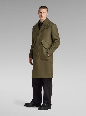 G-Star Wełniany płaszcz w kolorze khaki